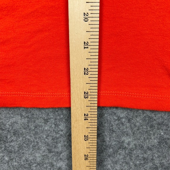 Harley Davidson Shirt Women Medium Orange Short Sleeve Motorcycle Museum Tee Y2K - Picture 10 of 12